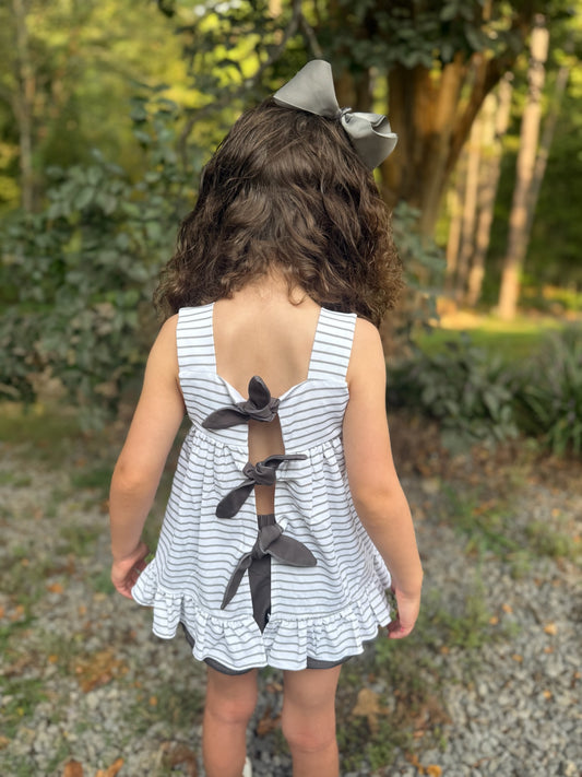 Camo & Stripes Girls Short Set