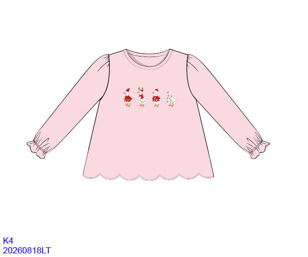 Christmas Goose Pink Tee ETA early November