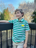 Green Striped Collared Shirt