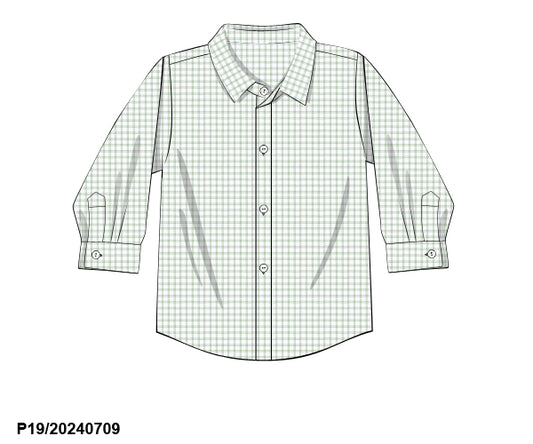 Sage Gingham Button Up