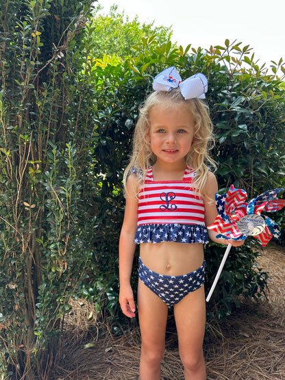 American Flag Swim Girls 2 Piece ETA early June