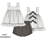 Camo & Stripes Girls Short Set