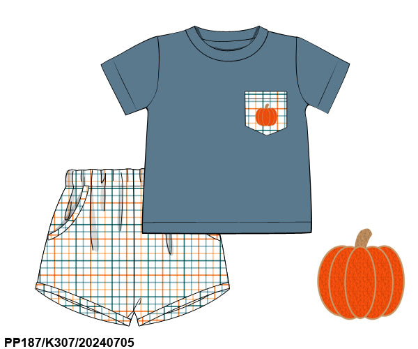 Plaid Pumpkin Set