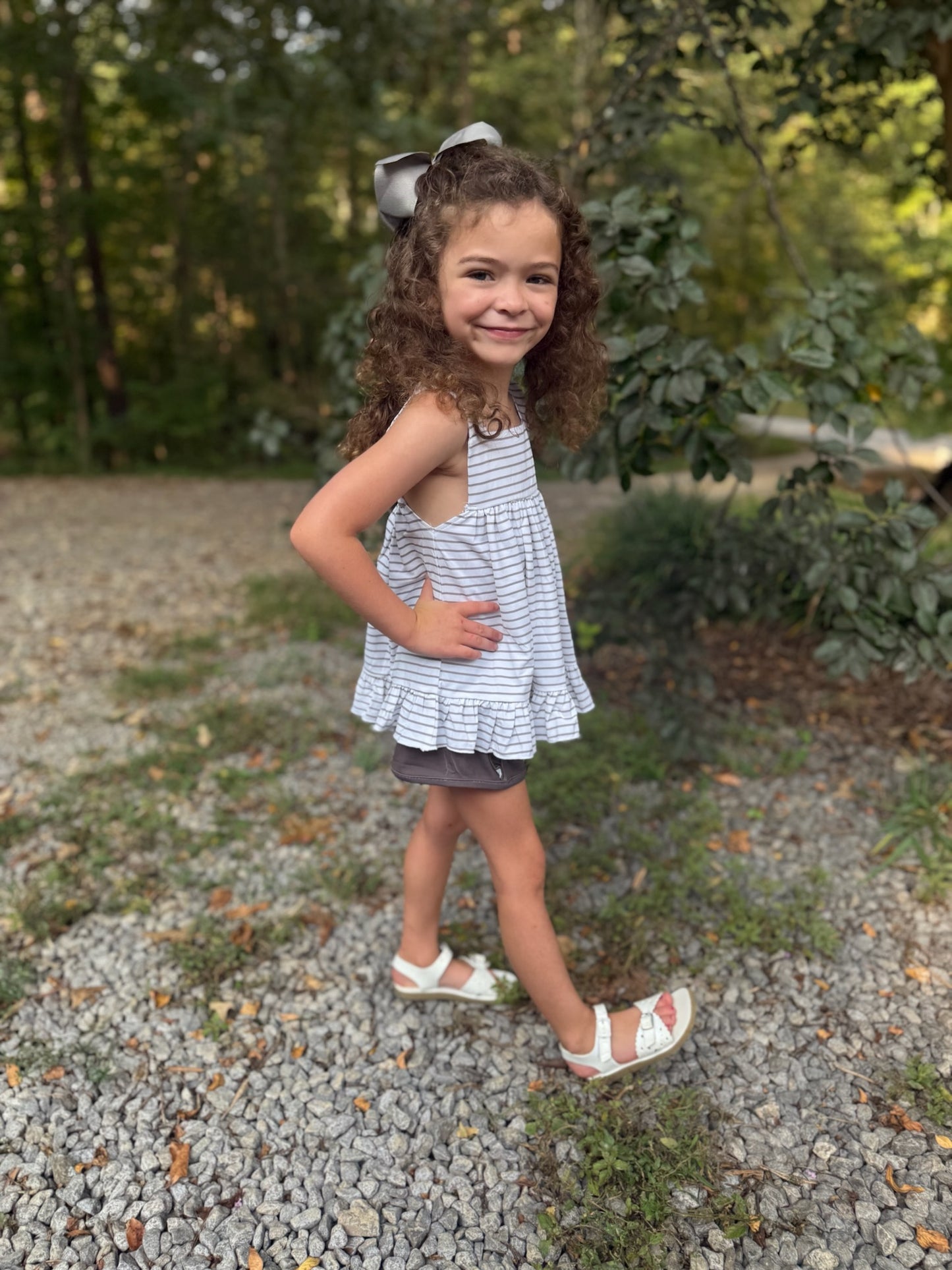 Camo & Stripes Girls Short Set