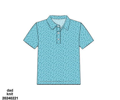 Summer Blues Men's Shark Polo