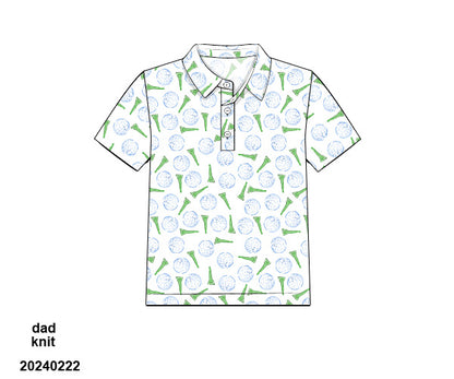 Tee Time Dad Polo
