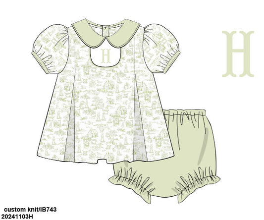 Toile Easter Bloomer Set