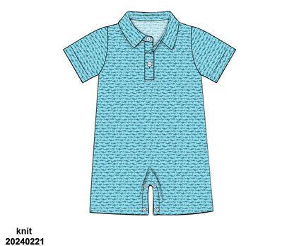 Summer Blues Shark Romper