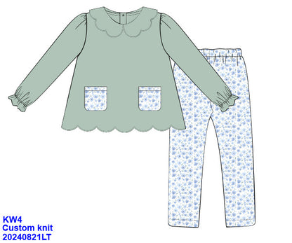 Blue Floral Set
