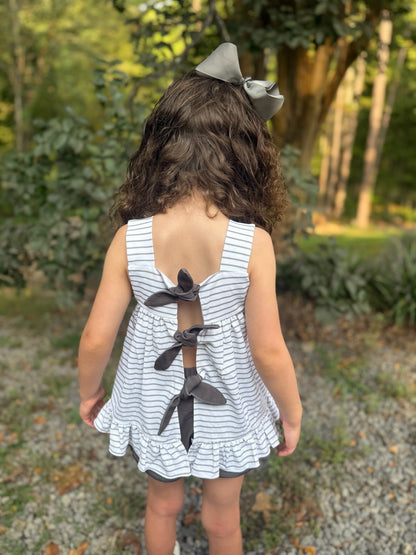 Camo & Stripes Girls Short Set