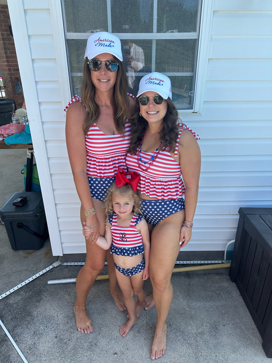 American Flag Swim Mom 2 Piece ETA early June